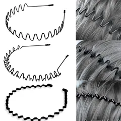 【痛くなりにくい】カチューシャ メンズ レディース しっかりホールド 3本セット 軽量 滑り止め付 防錆メッキ加工 フリーサイズ 調整可能 コームタイプ ヘアバンド メンズカチューシャ 黒 シンプル 前髪 ヘアアレンジ用コーム