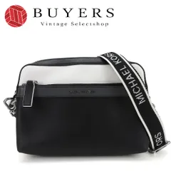 【中古】 マイケルコース ショルダーバッグ 37S1SCOC5L レザー ブラック ブラック ホワイト グレー シルバー金具 クロスボディ カジュアル 普段使い レディース 女性 Michael Kors