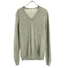 ユニクロ カシミア100％ 長袖 Vネック セーター L ライトグレー UNIQLO ニット レディース