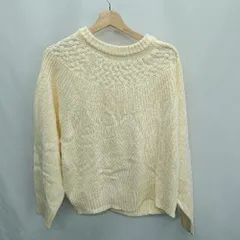 ◇ ⊇ ITEMS URBAN RESEARCH アーバンリサーチ 長袖 ニット セーター サイズF クリーム レディース E  【1410290030158】