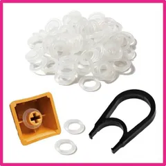 Color:B 静音化リング 150PCS メカニカルキーボードに対応 O-Ring Oリング キーキャップ 引抜工具 メカニカル キーボード キースイッチ 引き抜き ツール (B)のサムネイル