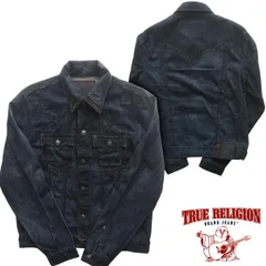 TRUE RELIGION 900 ユーズド加工 短丈 デニムジャケット S 2025年最新】TRUE RELIGION メンズ Gジャン・デニムジャケットの