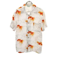 Styled by Originals スタイルドバイオリジナルズ 半袖 オープンカラーシャツ M ホワイト系 ハワイアン サーフブランド メンズ 古着