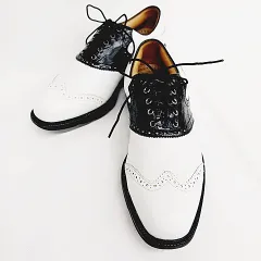 フットジョイ FootJoy エフジェーアイコン FJ ICON ゴルフシューズ スパイク コンビウイングチップ ホワイト ブラック 白 黒 26.5