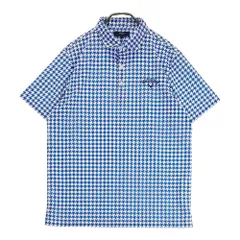 サイズ：L CALLAWAY キャロウェイ  半袖ポロシャツ 千鳥 ブルー系 [240101460230] ゴルフウェア メンズ ストスト