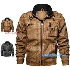 レザージャケット メンズ ライダースジャケット 革ジャン 皮ジャンバイクジャケット 皮革ジャケット 防風 大きいサイズ 防寒 バイクウエア 春秋 ant4y373714