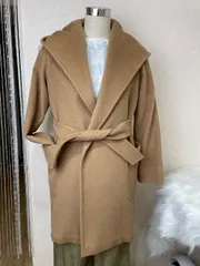 Max Mara マックスマーラ フーデッドコート キャメル ベルト付き