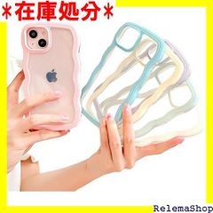 saymi ウェーブ デザイン 韓国 iPhone16 ケース パステルカラー 全6色 波型フレーム おしゃれ 透明 クリア 可愛い くすみカラー うねうね なみなみ 手にフィット iPhone16 ライトブルー 2839