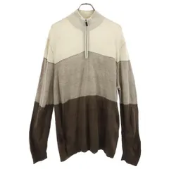 ドッカーズ ハーフジップ ニット XL グレージュ系 DOCKERS 長袖 セーター メンズ 【中古】  【230927】