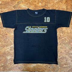NFL PITTS BURGH STEELERS Tシャツ M ブラック 半袖 ピッツバーグ スティーラーズ アメリカンフットボール アメフト チームT ヴィンテージ ビンテージ VINTAGE ユーズド USED 古着