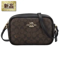 コーチ COACH ショルダーバッグ ミニ ジェイミー カメラバッグ・シグネチャーキャンバス CY752 IMXAQ ウォルナット/ブラック レザー