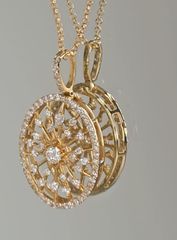 K18YG ダイヤモンドネックレス D0.44ct 3.16g 50cm