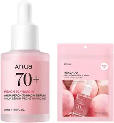 ANUA(アヌア)桃ナイアシンうるツヤ2STEPセット(美容液30ml＋フェイスパック7枚入り)
