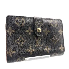 ■外観美品■鑑定済み■LOUIS VUITTON ルイヴィトン　モノグラム　ポルトフォイユ　ヴィエノワ　がま口折り財布　PVC×レザー ブラウン　ゴールド金具　フランス製　刻印あり　1998年製
