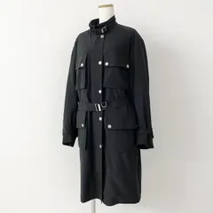 60L8《伊製》GUCCI グッチ 中綿コート ロングコート アウター  40(L相当)ブラック ロゴボタン レディースのサムネイル