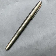 M346廃盤 プラチナ万年筆 ステンレス蝕刻 ペン先18K-WG 18金 竹とキジ 
