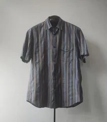 ■ 90s vintage ■ STUSSY ステューシー ■ Stussy ジャガード柄 ストライプ半袖シャツ ■ Made in USA アメリカ製 ■ RRR1009