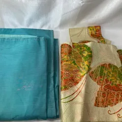 川村成綾織縞白九寸名古屋帯月日荘購入伊兵衛織清野恵理子さん