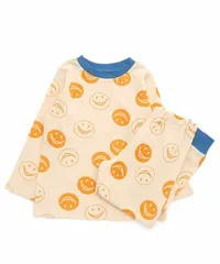 かぶりスムースパジャマ　BREEZE J158905　ベージュ　チャコール