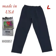 USA製レディーススウェットパンツL股下71㎝ブラックフルーツオブザルーム