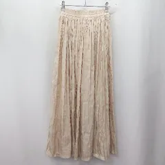 ◇ ⊂ N. Natural Beauty Basic ウエストゴム ロング フレア スカート サイズM ベージュ系 レディース E  【1506130011194】