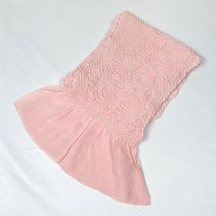 帯揚げ　薄ピンク　中抜き絞り