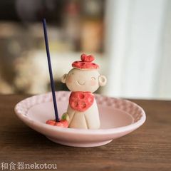 日本製　地蔵香立（花）手作り インテリア 置物 縁起 招福 プレゼント 贈り物