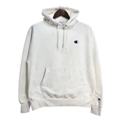 Champion チャンピオン REVERSE WEAVE リバースウィーブ スウェットパーカー ホワイト(メンズ M)中古 古着 T6943のサムネイル
