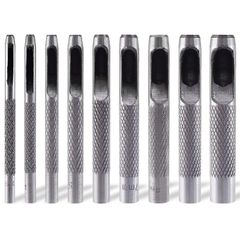 【特価商品】9本セット 丸形 10mm） 9mm 打ち抜きポンチ 8mm 7mm 6mm レザークラフト 5mm 4mm DIY 3mm （2.5mm 穴あけポンチ 穴あけ道具 BTtime BTtime