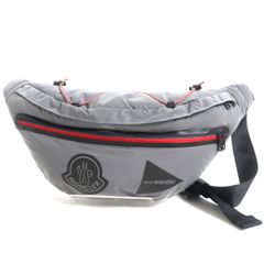 極美品▼MONCLER モンクレール and wander アンド ワンダー コラボ スモールバッグ/ボディバッグ/ベルトバッグ グレー 正規品 保存袋付き