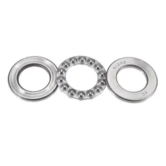 uxcell 51206スラストボールベアリング　クロム鋼製　ブラススチールケース　クロムミニチュア転がり軸受　機械ブッシングワッシャー回転　30mm x 52mm x 16mm　単方向