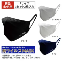 【新品・未開封】【1セット2枚入り】【Fサイズ】ウイルス対策 花粉症 フルテクトマスク 抗菌マスク 抗ウイルスマスク ISO20743抗菌性試験合格 ISO18184抗ウイルス性試験合格 通年用 繰り返し使える 4色 男女兼用 子供用 洗濯耐久性 飛沫防止