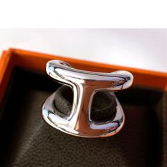 HERMES Osmose GM Silver 925 Ring FR57 エルメス オスモズ GM シルバー リング
