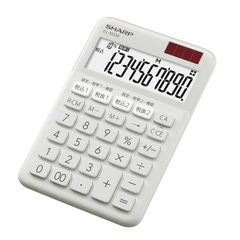 【新品】 シャープ(SHARP) カラーデザイン電卓10桁抗ウイルス&抗菌加工ミニナイスサイズタイプ グレー EL-M336-HX 0のサムネイル