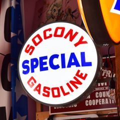 【SOCONY】アドバンダイジング サイン 両面電飾看板 看板 ガスランプ ソコニー ガソリン ソラト SOLATO ライト アメリカン雑貨 照明 間接照明 ガスポンプ インテリア オイル ガレージ レーシング