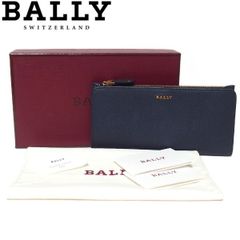 美品★BALLY レザー バイカラー 長財布 ロングウォレット 小銭入れあり レディース 黒 ピンク バリー★