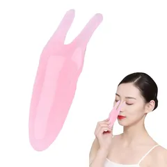 かたつむりかっさ かっさ プレート 鼻を高くするグッズ 鼻筋の改善 顔用 かっさ プレート なめくじカッサ 携帯に便利 (ピンク)