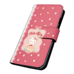 サンリオ 正規品 ハローキティ iPhone16e ケース 手帳型 スマホケース [デザイン:5.ティータイム（コーラルPK）/マグネットハンドあり] SANRIO キティ