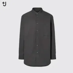 新品 XL UNIQLO(ユニクロ) Jil Sander(ジルサンダー) オーバーサイズ スタンドカラー シャツ オリーブ カーキ