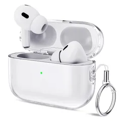 【新品】 Seefox Airpods pro 3 ケース【2025年発売】Airpods pro 第三世代 ケース TPU素材 分離式 可視LEDライト 装着充電可能 エアーポッズ プロ 3 カバー 軽量 全面保護 耐衝撃 防塵 キズ防止 カラビナ付き  0