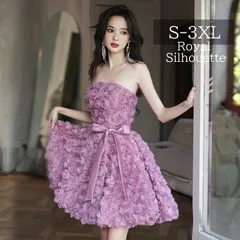 パーティドレス イブニングドレス ピンク 桃 オフショルダー 大きいサイズ 結婚式 パーティー 謝恩会 ミニスカート S M L XL LL 2XL XXL 3XL XXXL チューブトップ プリンセス 豪華 花嫁 披露宴  透け感 花 フラワー