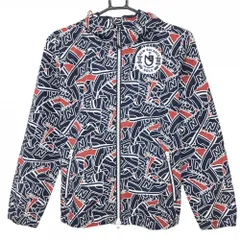 ★特価★ニューバランス フード付きジャケット ネイビー×白 スニーカー柄 胸ワッペン  レディース 1(M) ゴルフウェア New Balance