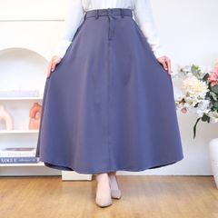 ロングスカ-ト- Naila Women's A-Line Skirt, Flare, Body Cover, Slimming, Soft, Warm, Zippered