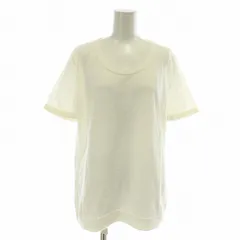 AKRIS - アクリス ニット セーター 半袖 クルーネック ロゴ US14 XL 白 AKRIS - アクリス ニット セーター 半袖 クルーネック ロゴ US14