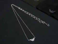 ■新品■未使用■ EMPORIO ARMANI エンポリオアルマーニ SV925 ラインストーン ネックレス アクセサリー レディース シルバー系 FA4127 のサムネイル