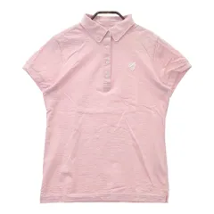 サイズ：1 JACK BUNNY ジャックバニー  半袖ポロシャツ ボタンダウン ストライプ柄 ピンク系 [240101236669]# ゴルフウェア レディース ストスト