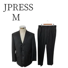 JPRESS セットアップスーツ ブラック、ストライプ柄 INU6-4