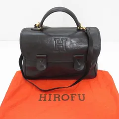 #anb ヒロフ HIROFU ハンドバッグ ショルダーバッグ 黒 レザー ショルダーストラップ付き 保存袋付き イタリア製 レディース [949763]のサムネイル