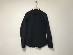 本物コムサデモードメンCOMMECADUMODEMENコットンストライプ柄ラメドレス長袖シャツメンズサーフアメカジミリタリーストリートスケーターワークビジネススーツモードドレスゴルフ黒ブラックM日本製