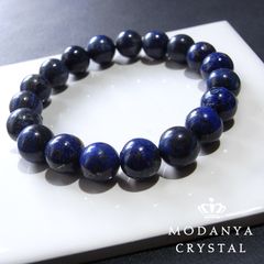 [beads580]ラピスラズリ10mm ブレスレット 19粒（天然石/ビーズ）
